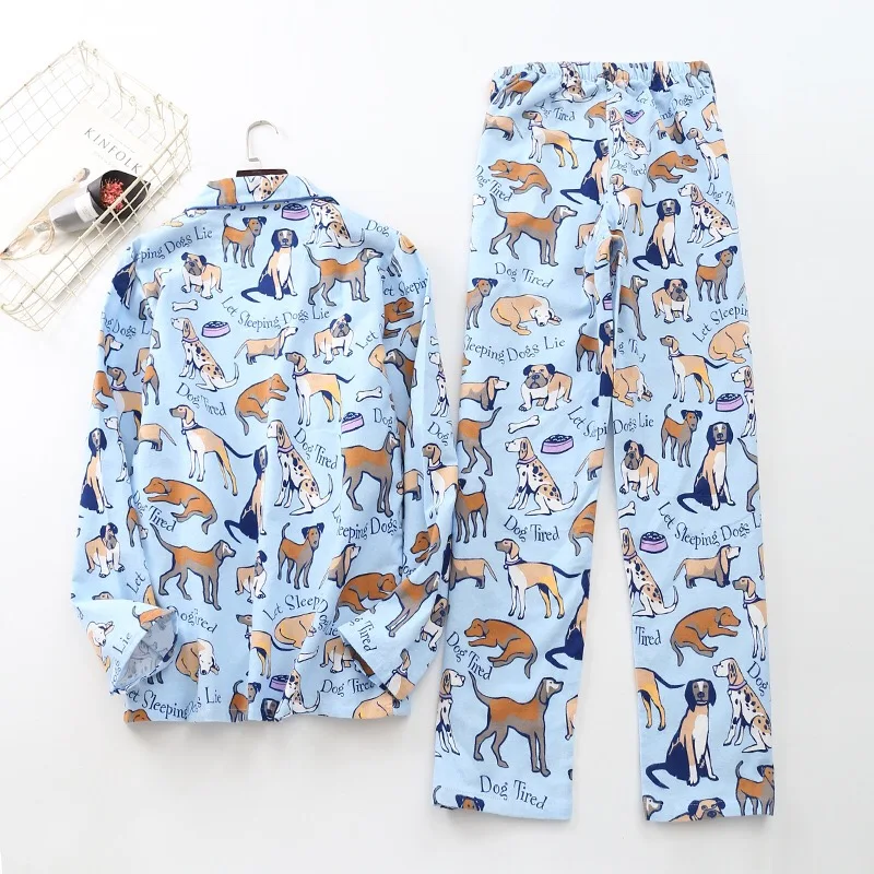 Cute white bear 100% brushed cotton men pajama sets Autumn Casual fashion animal sleepwear men homewear sexy pijamas mujer