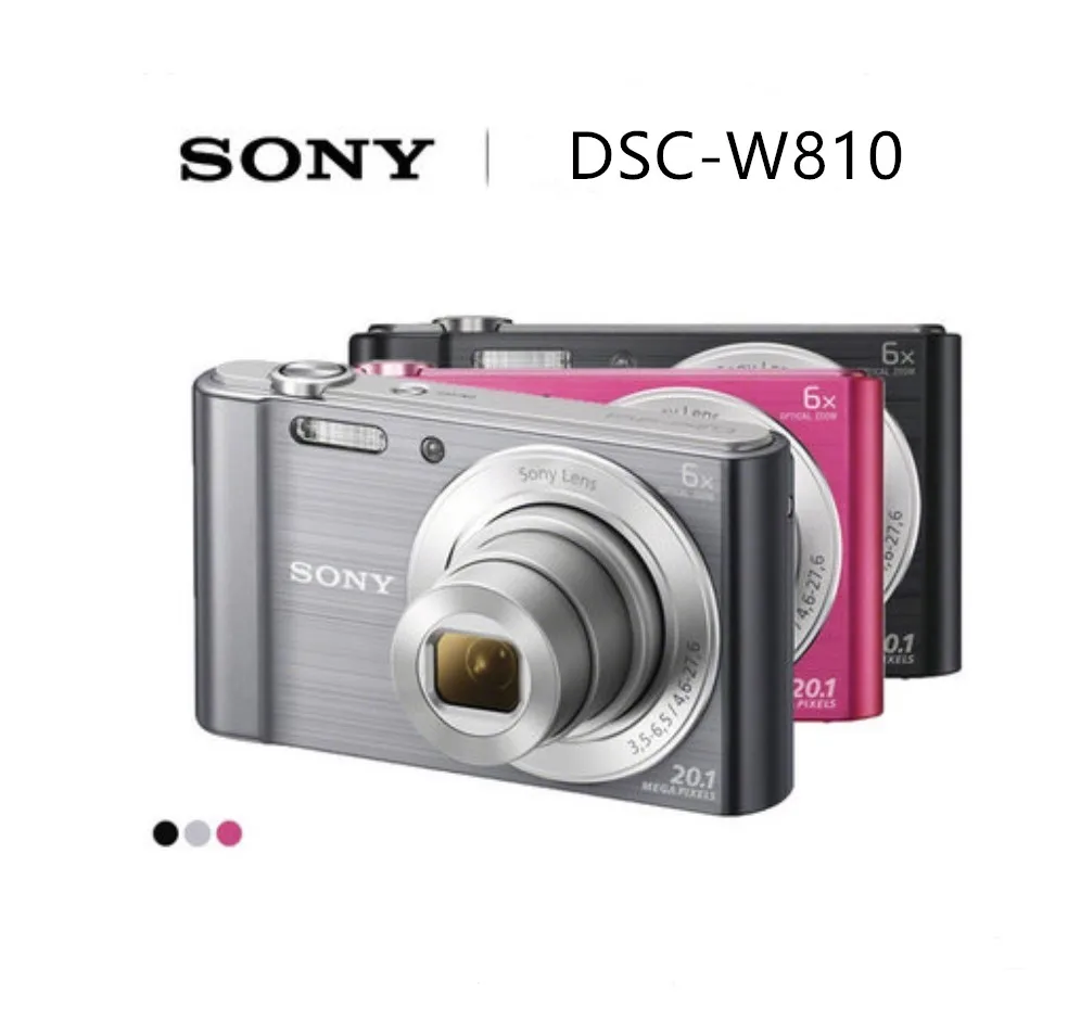 Цифровая фотокамера SONY DSC-W810 Cyber-shot, стильная Компактная цифровая камера 20 МП Sony W810, новый оригинальный