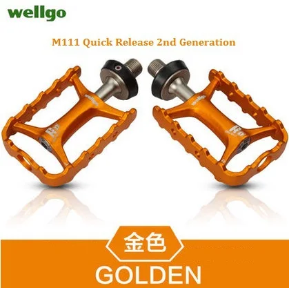 Wellgo Original M111 Quick Release Non-quick Release Bicycle Pedals Road Bike Ultralight Pedal MTB Cycling Bearing Pedals image 3