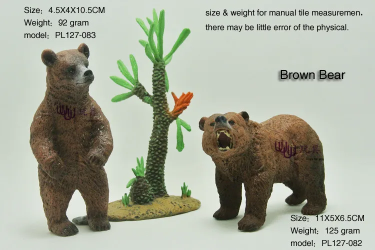 Brinquedos quentes: urso marrom, pacote de família, modelo de animais de simulação, brinquedos para crianças, adereços educativos, figuras de ação, imperdível