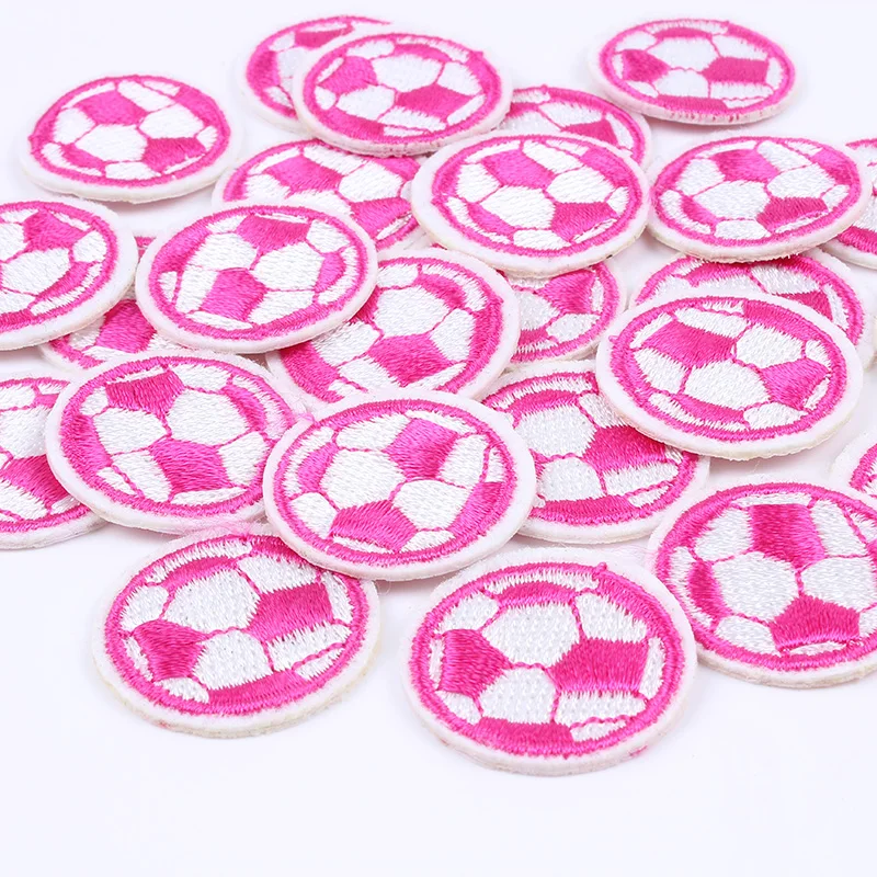 10pcs/lot Cartoon Small Football Patch Iron On Embroidery Clothes Stickers Diy Jeans Bags appliques Sewing Garments Socks Badge