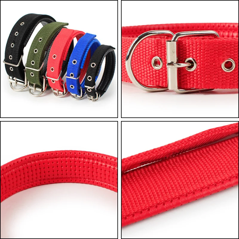 Adjustable Nylon Pet Dog Collar for Small Large Dogs Sturdy Puppy Big Dog Collars Pitbull Pug Products for Pets Honden Halsband