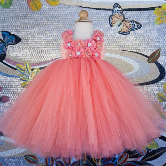 Vestidos de 3 años rosa coral fashion