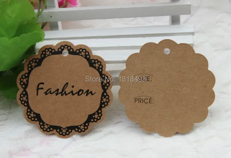 

custom garment hang tag/round kraft paper tag/jewelry packing tag printing/shape cutting labels/gift decorated tag/baking label