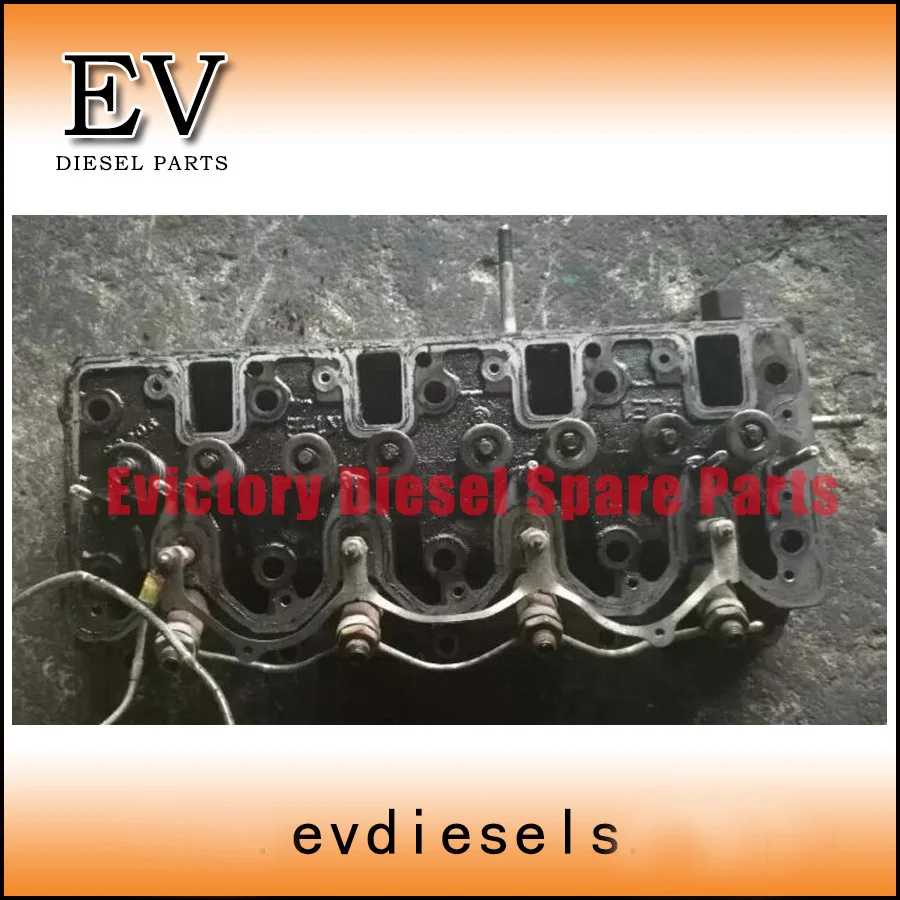 Genuine used cylinder head For Hiatch Excavator EX55 4LE1 cylinder head assy