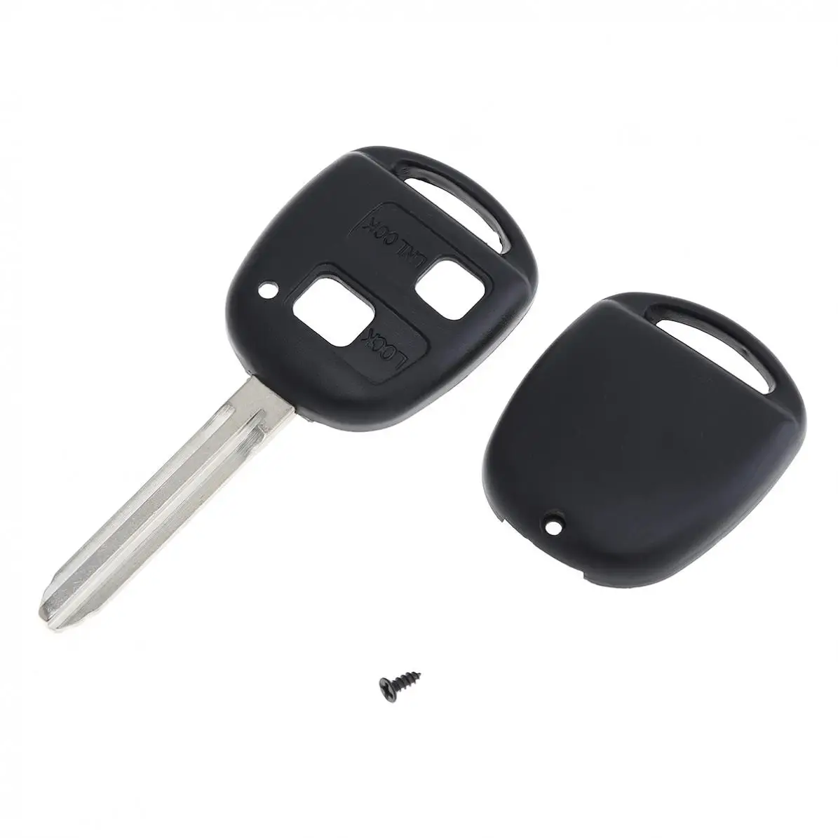 1 Pc Portable 2 Buttons Plastic Black Car Key Shell Car Key Case Replacement Key Fit for Toyota Corolla RAV4 Prado Fit for Yaris