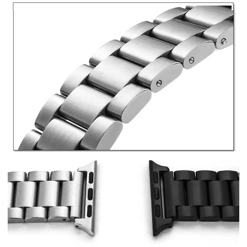 Stainless Steel Watch Bands for Apple Watch 38mm 42mm Link Bracelet Strap Fashion Bands For iwatch Wholesales Butterfly Clasp