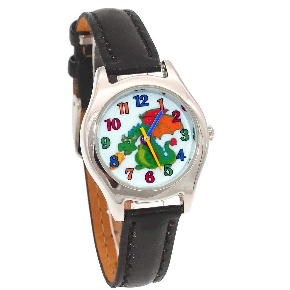 ไฟน่ารักไดโนเสาร์น่ารักเด็กของขวัญเด็กเรียนรู้ควอตซ์นักเรียนเด็กสัตว์นาฬิกาข้อมือ U86C xmas ของขวัญ