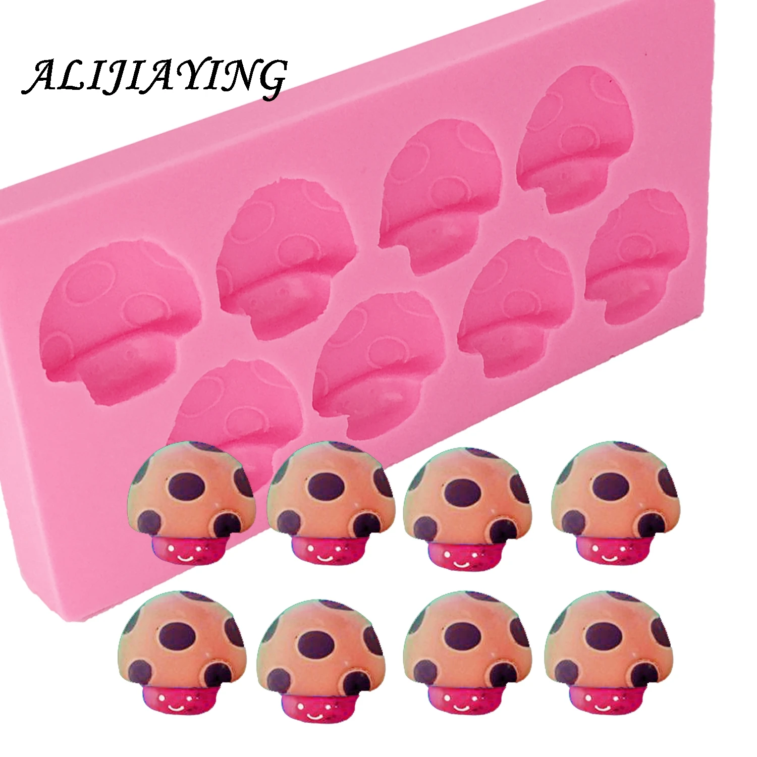 Molde de silicona con forma de hongo para decoración de pasteles, herramienta de cocina para hornear pasteles, Chocolate, Fondant, jabón de caramelo, D0815, 1 unidad