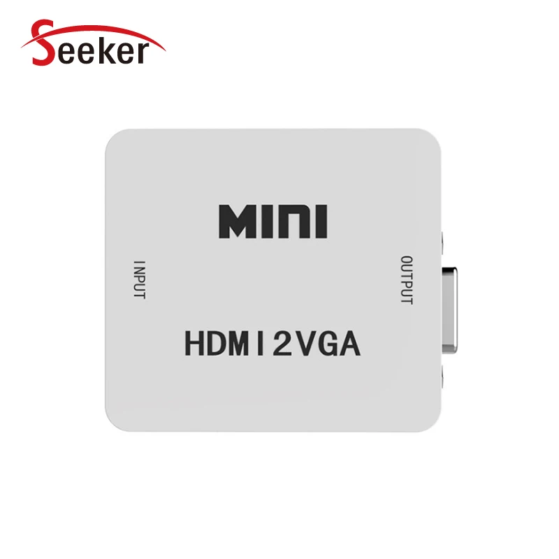 Seeker New HDMI2VGA 1080P Converter With Audio HDMI to VGA Switch Box Adapter for HD TV Set Top Box PC Projector PS4