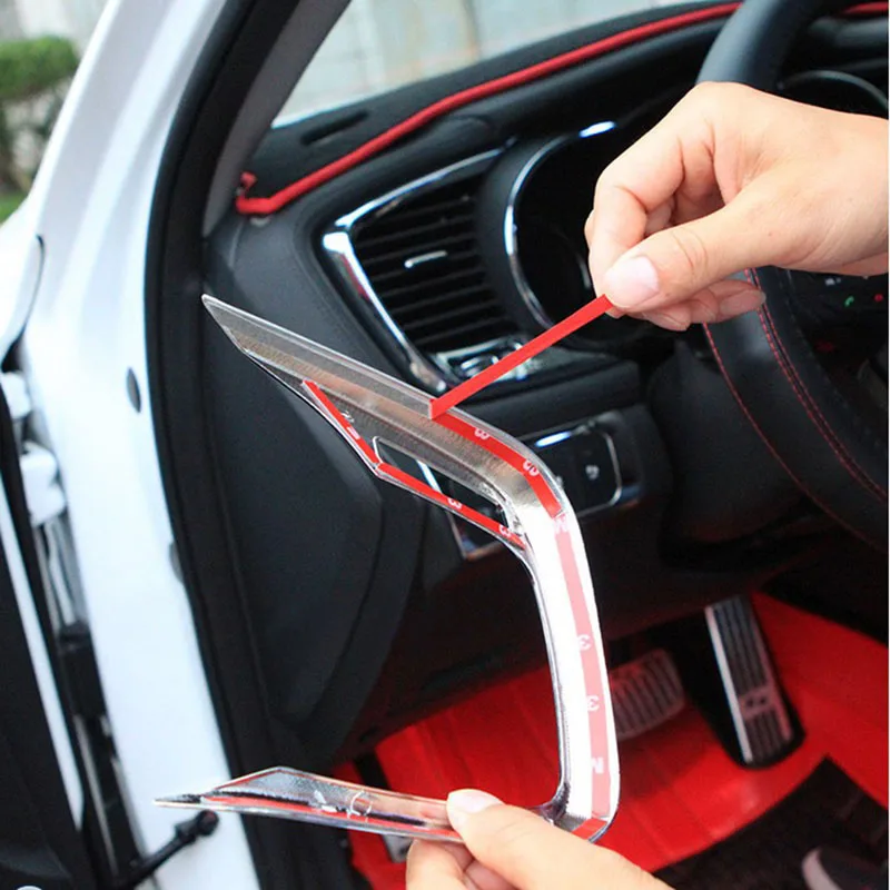 2pcs ABS Chrome Interior Accessories Console Center Air Vent Cover Trim for Kia K5 Optima 2011 2012 2013 2014 2015