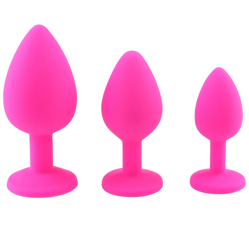 3Pcs/Set Safe Butt Plug With Crystal Detachable Jewelry Anal Plug Vagina Clitoris Vibrator Erotic Adult Sex Toys For Woman/Men