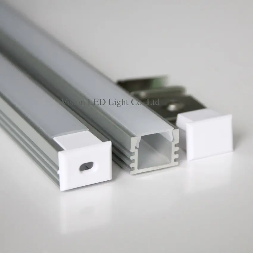 40m (20pcs) a lot, 2m per piece anodized aluminum profile extrusion for led bar light  clear or milky diffuse cover