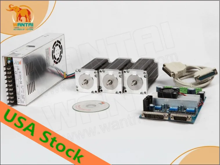 USA Free!  3 Axis Nema23 Stepper Motor 57BYGH633 270oz-in+3 Axis Driver Board CNC Router US CA JP PH MA Free