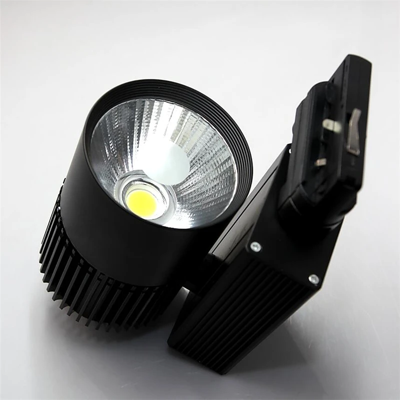 Dimmable 40W COB LED Rail Lumière LED Rail Projecteur AC85-265V Encastré Plafonniers pour La Maison Boutique Gauche Éclairage Nik