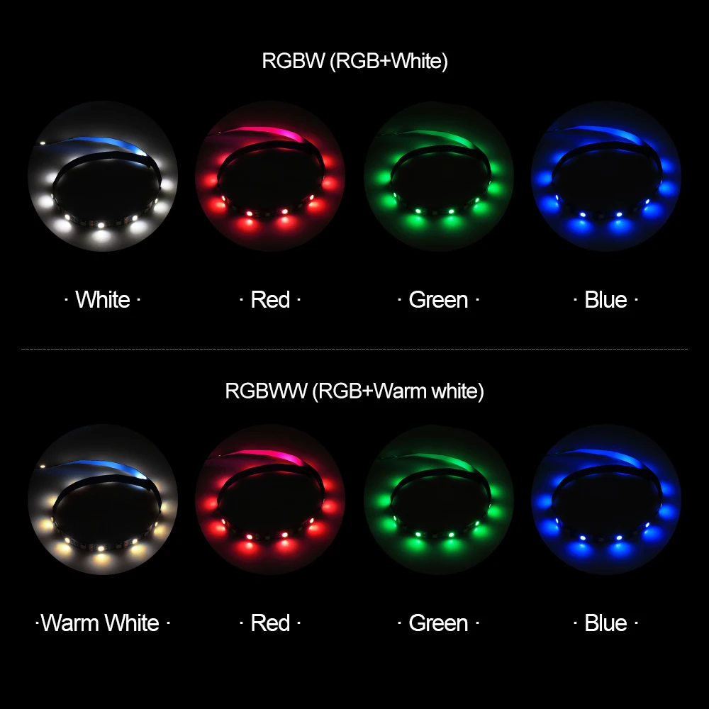 RGBW / RGBWW USB LED Strip Light 5050 RF Remote controller 50CM 1M 2M 3M 4M for PC TV Background Lighting Flexible light DC5V