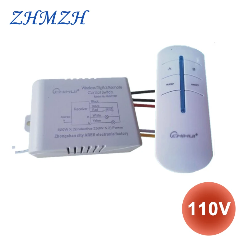 AC 110V Wireless Digital Remote Control Switch 1 2 3 Ways For Lamps Light Exhaust Fan Through-wall