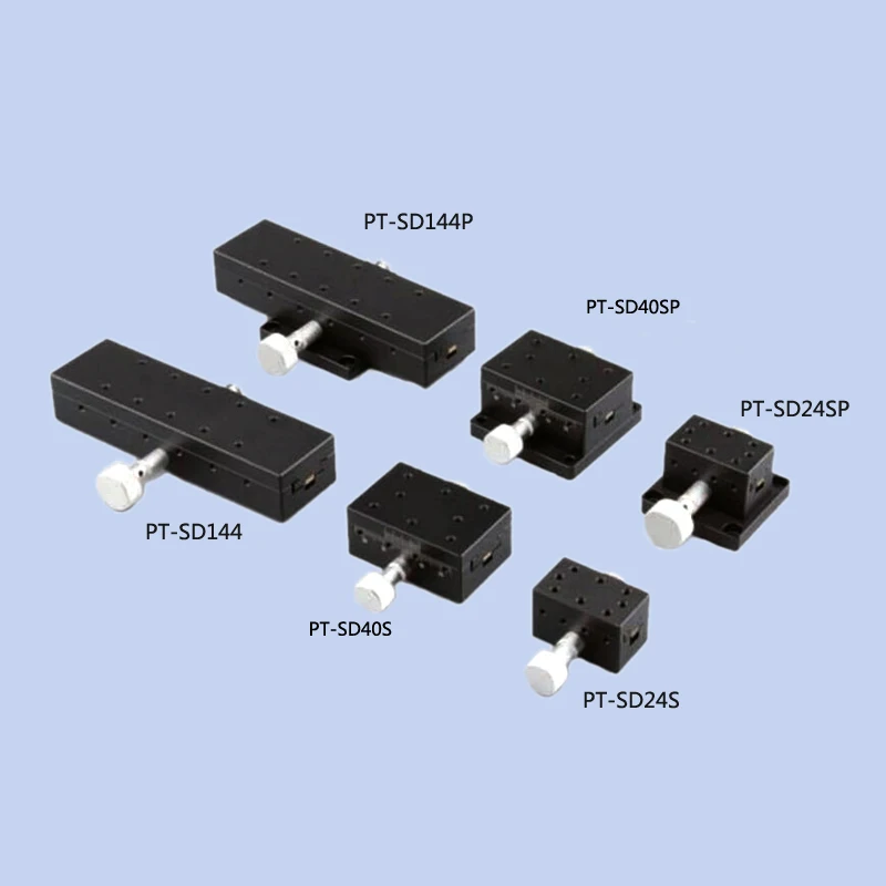 PT-SD24S Ordinary Manual Translation Platform Rack and Pinion, Dovetail Guide Slide, X Axle Built-in Displacement Table.