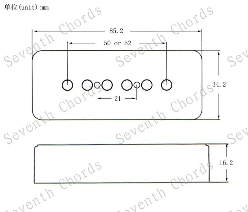 EIN Set Gitarre Humbucker Pickup Kits Herstellung Zubehör Messing Coverand Grundplatte Silber Pol Schrauben Für E-gitarre – Detail 10