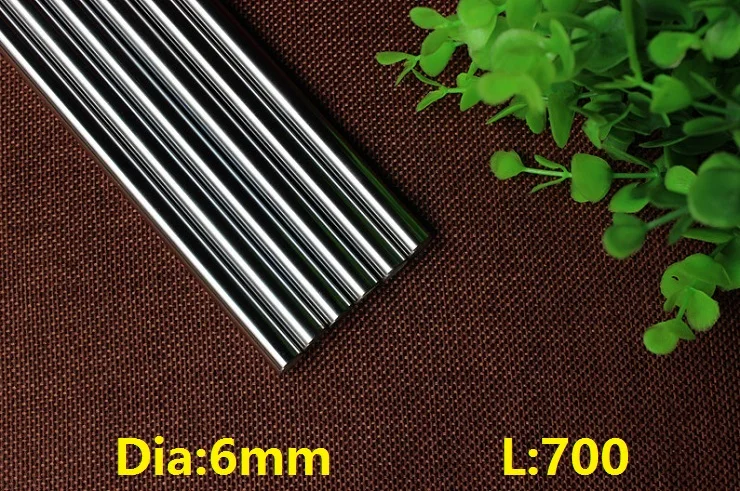 

30pcs/lot 6mm linear shaft 700mm long 6x700mm hardened linear shaft chromed plated linear shaft steel rod bar CNC 3D printer