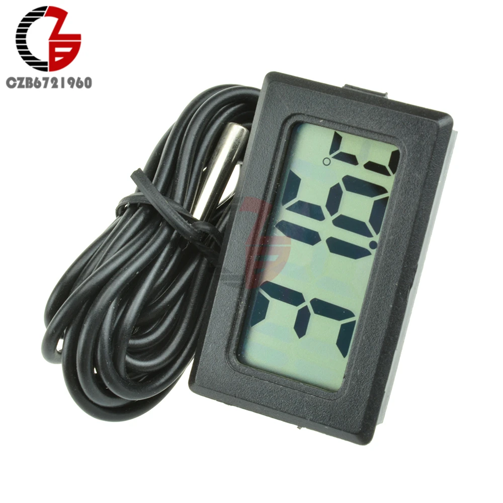 TPM-10 LCD Digital Thermometer Hygrometer Temperature Humidity Sensor Meter Car Incubator Acquarium Weather Station Tester 2M