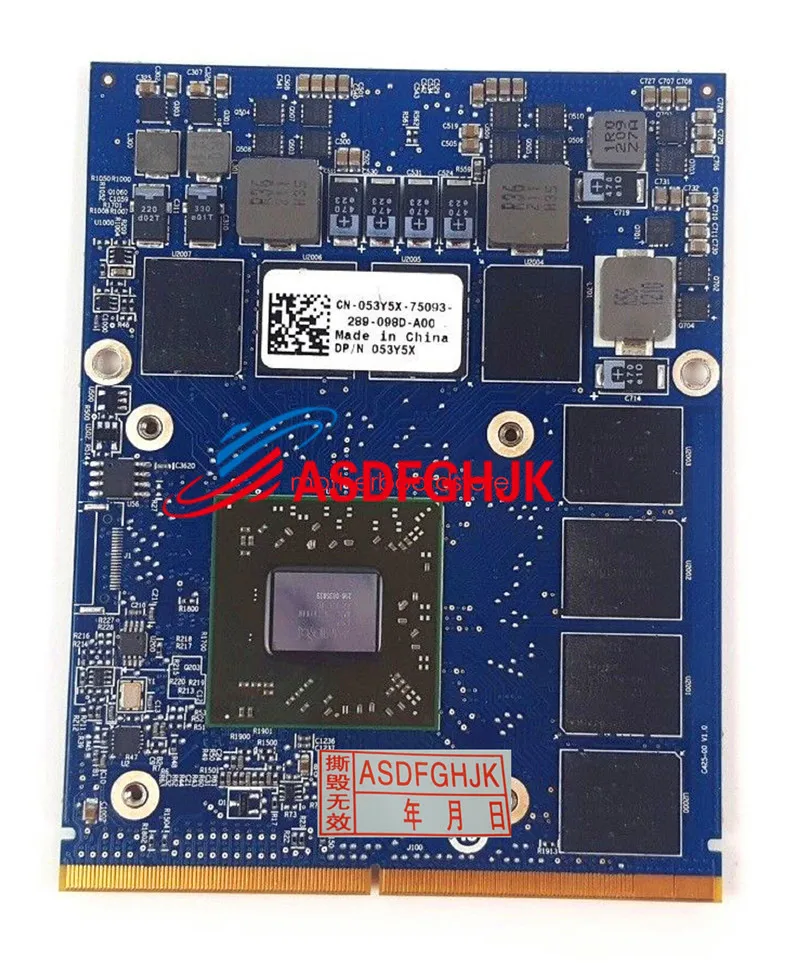 

Genuine FOR Dell M17x FirePro M6000 2GB GDDR5 MXM 3.0 Video Card 53Y5X 053Y5X 100% TESED OK