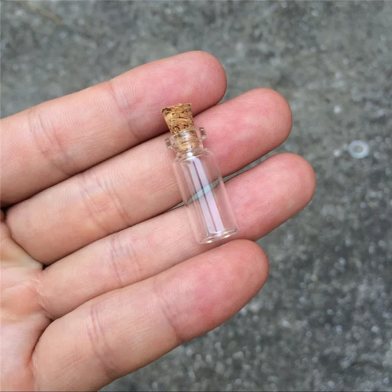 Glass Vials Jars 10*24*5mm 0.8ml Mini Clear Glass Bottles With Cork Empty Small Wishing Bottle 300pcslot