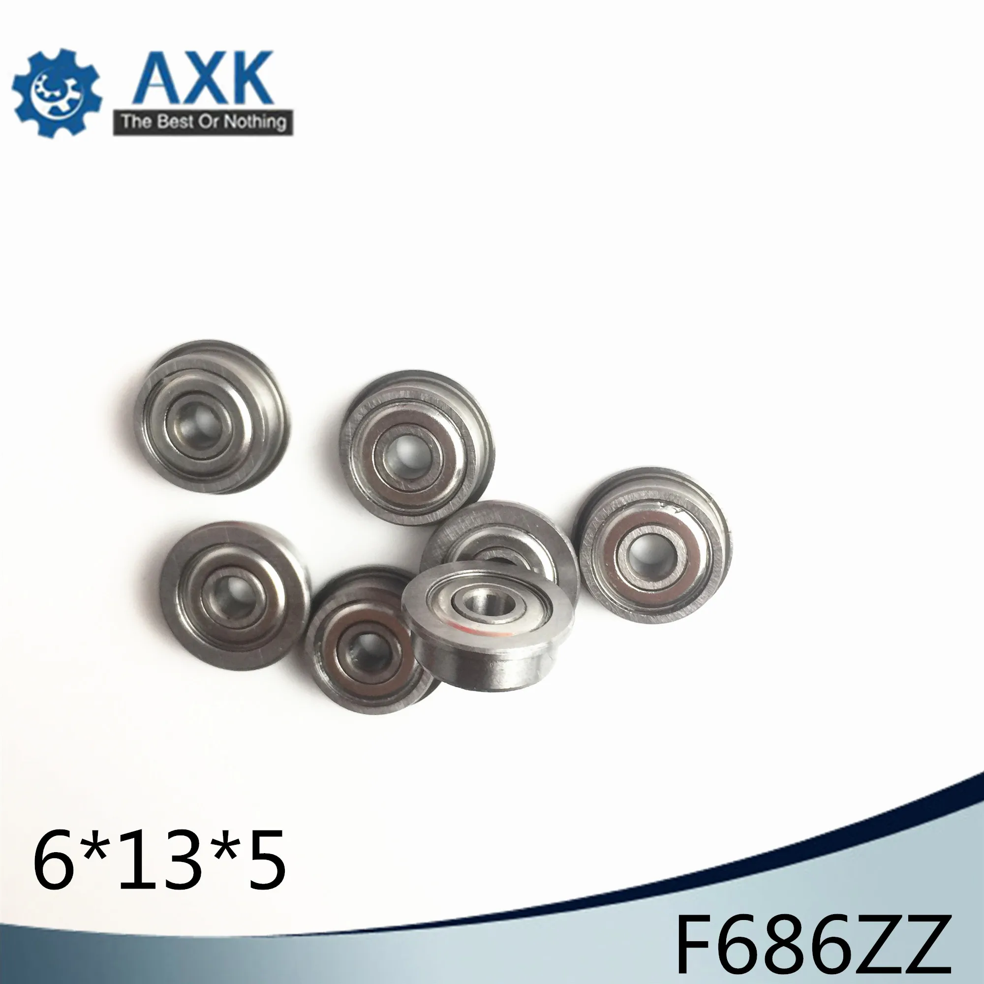 F686ZZ Bearing ABEC-5 (10PCS) 6*13*5 mm Flanged F686Z Ball Bearings F686 ZZ F618/6ZZ