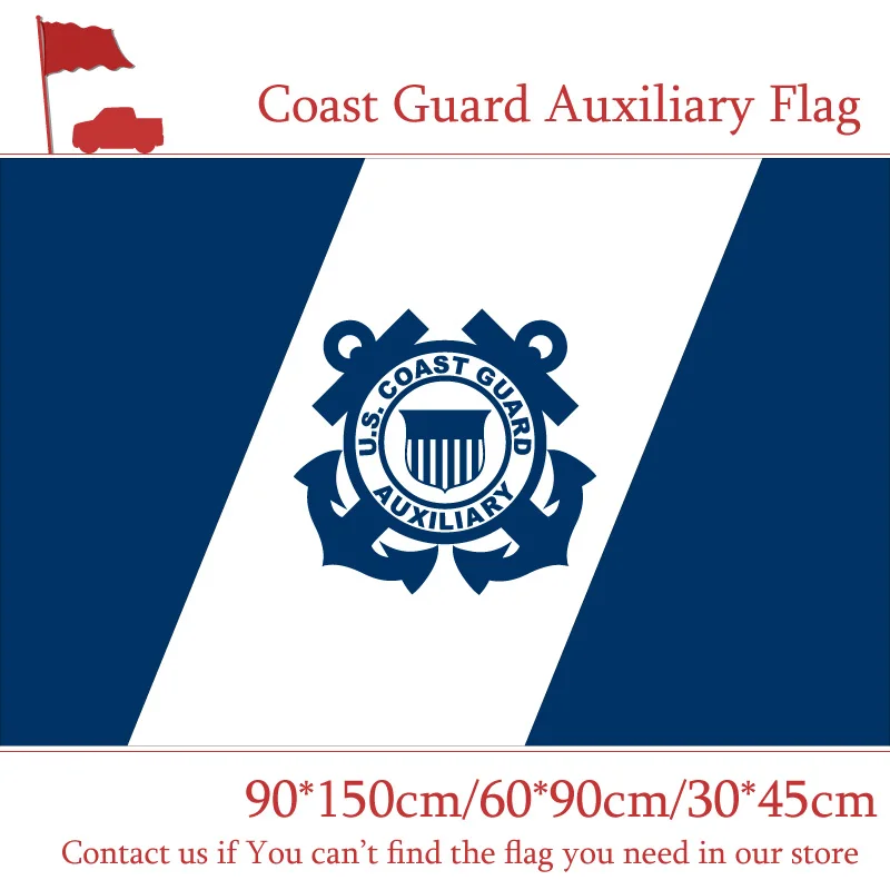 3x5ft Polyester Banner The Coast Guard Auxiliary Commandant Flag 90*150cm 60*90cm 30*45cm Car Flag America