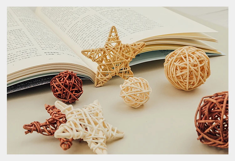 Ins Fotografie Requisiten Hintergründe Zubehör 9 stücke Natürliche Rattan Wicker Kugeln Sepak Takraw Ball Foto Studio Home Dekoration