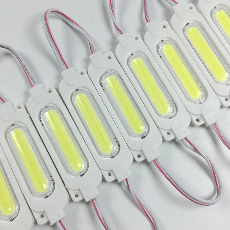 20pcs 12V COB LED Modules Advertising Luminous Characters Backlight Modules IP65 Waterproof White Red Blue Green Yellow Pink