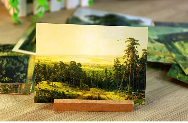 30Sheets/Lot Ivan Shishkin Painting Postcard INS Style Greeting Cards DIY Journal Decoration Gift Card