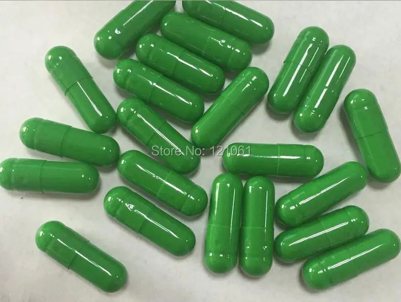 0# 1,000pcs! Many kinds of Green-Green colored empty capsules size 0!(Joined or seperated capsule available)