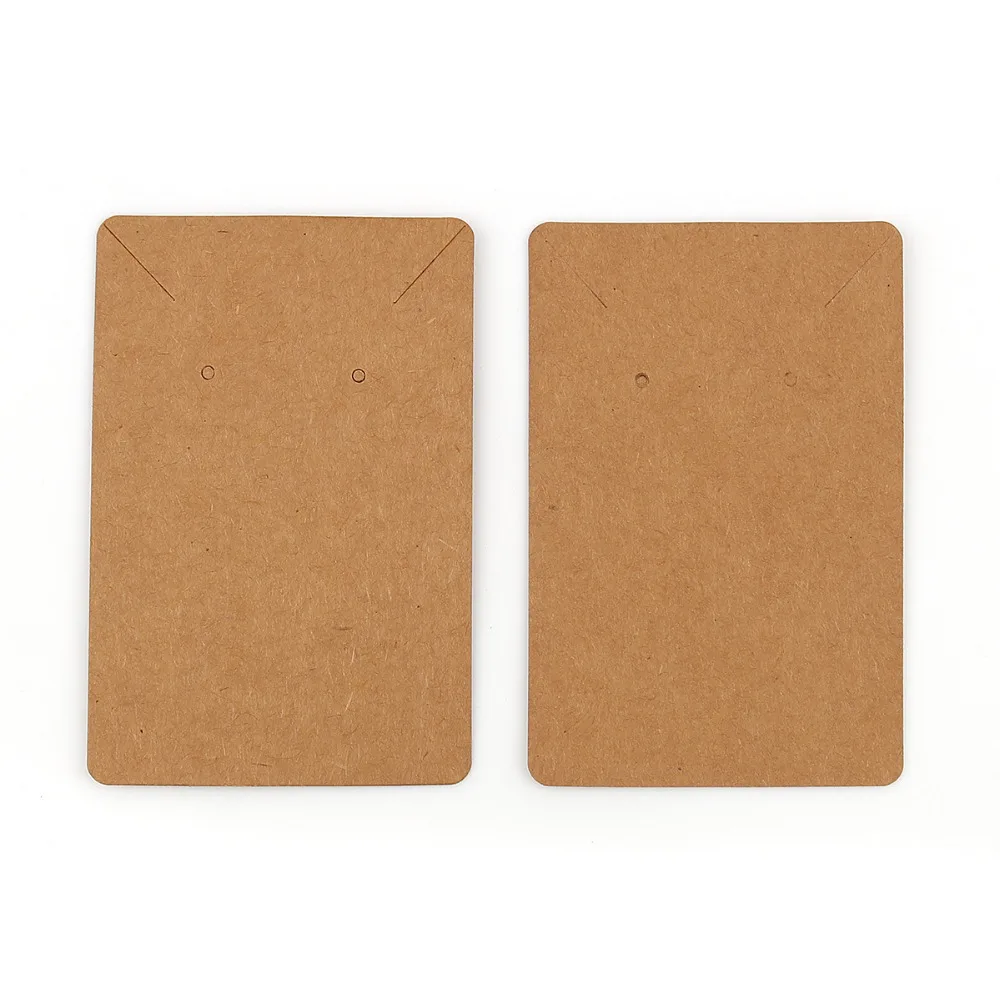DoreenBeads Paper Jewelry Earrings Display Card Rectangle Black White Brown Wholesale 90mm(3 4/8") x 60mm(2 3/8"), 30 PCs
