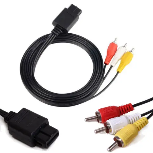 DHL shipping AV Cable to RCA for SNES Nintendo N64 Gamecube N/GC GC AUDIO VIDEO Cord New