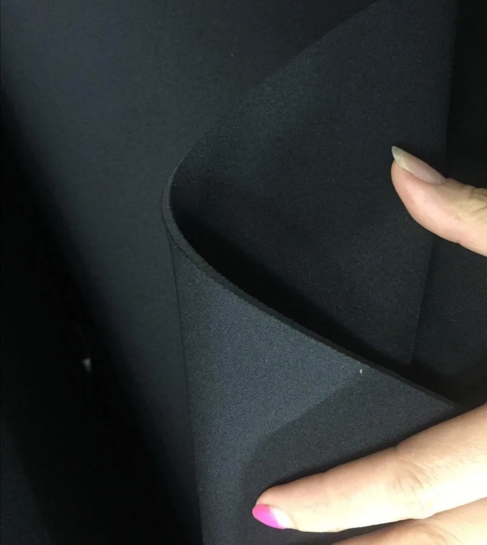 

3.0mm Thickness Black SBR Rubber Neoprene Fabrics Polyester Fiber Shell Fabric Stretch Diving Materials