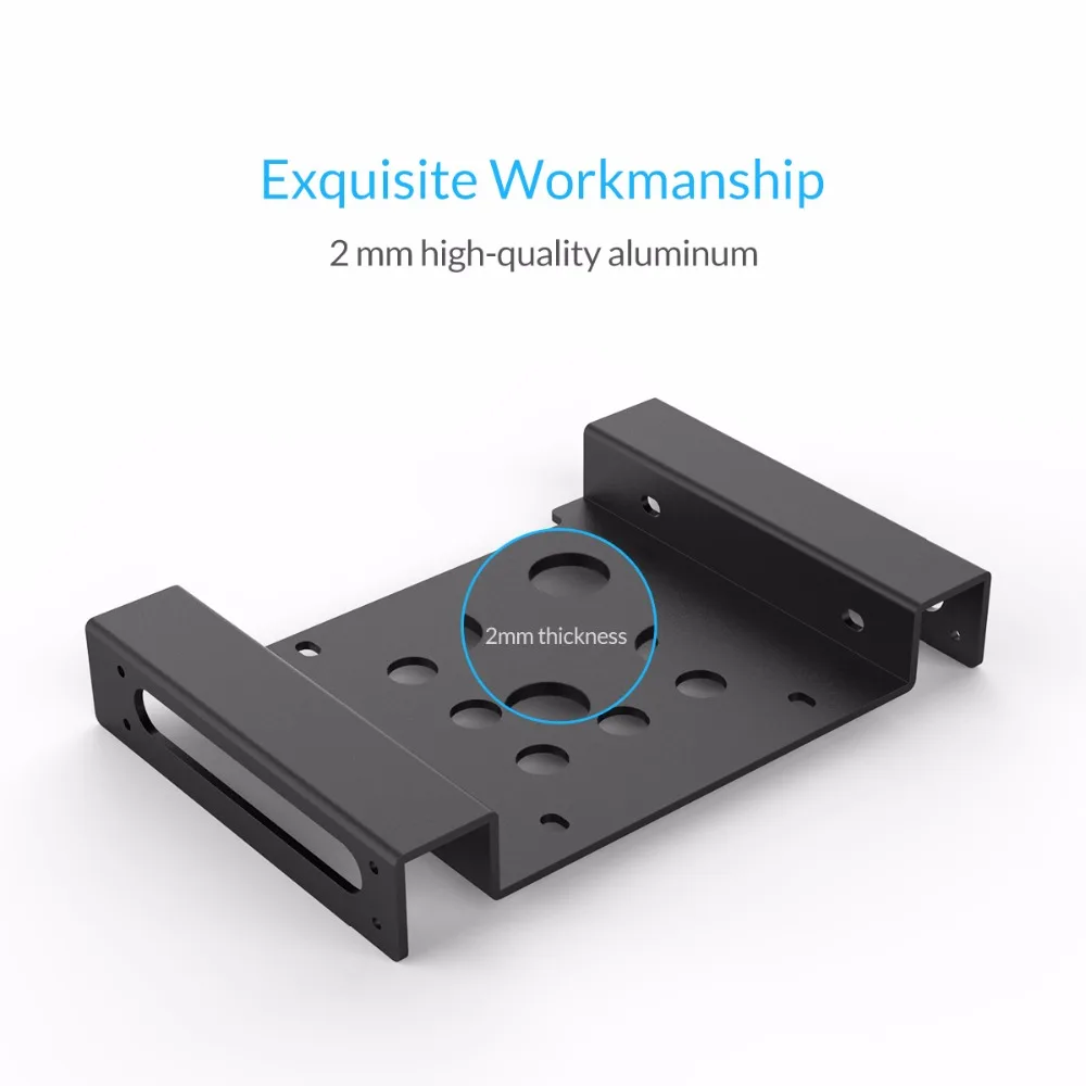 ORICO Aluminum 5.25 inch to 2.5 or 3.5 inch Hard Drive HDD SSD Converter Adapter Mounting Bracket Hard Drive Cage