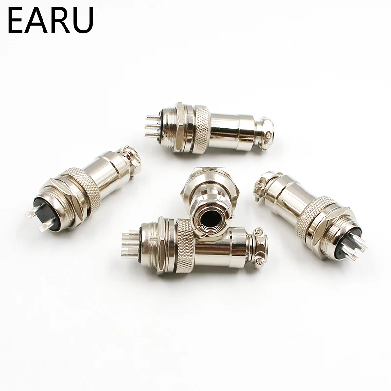 1Set GX20 Aviation Connector Plug Socket Circular Connector 2 3 4 5 6 7 8 9 10 12 13 14 15 Pin M19 19mm Cable Wire Male Female