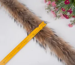 本物のアライグマの毛皮の縞模様68cm,衣類アクセサリー