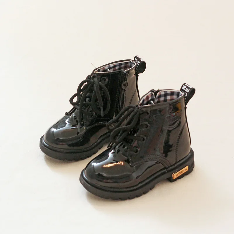 Hot sale Winter Children Boots PU Leather Waterproof Kids Snow Boots Brand Boys Rubber Boots Fashion Girls Sneakers