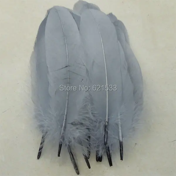 Loose Gray Goose Feathers (200 Feathers) Popularly Used for Wedding Flowers, Fascinators, Derby Hats and Flapper Headdresses