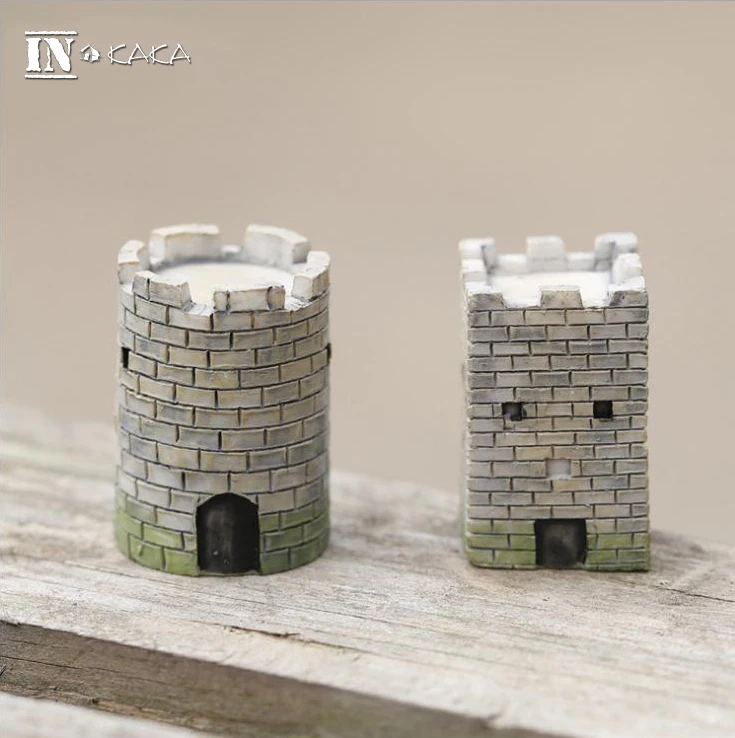 Mini Artificial Ancient City Wall Micro Fairy Garden Sculpture Figurines Miniatures/Terrarium Decor Ornaments DIY Accessories