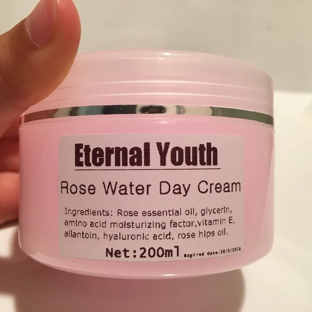 Rose Water Day Cream Moisturizing 200g Make Up Base  Gel Skin Care Products OEM Free Shipping