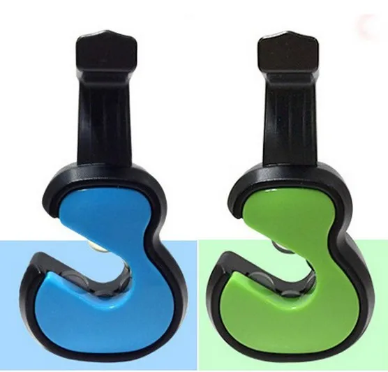 2pcs/set Violin Shape Car Seat Inside The Car Seat Back Double Hook Car Hook Hidden Rotatable Hook Bag Holder Hook KX 029