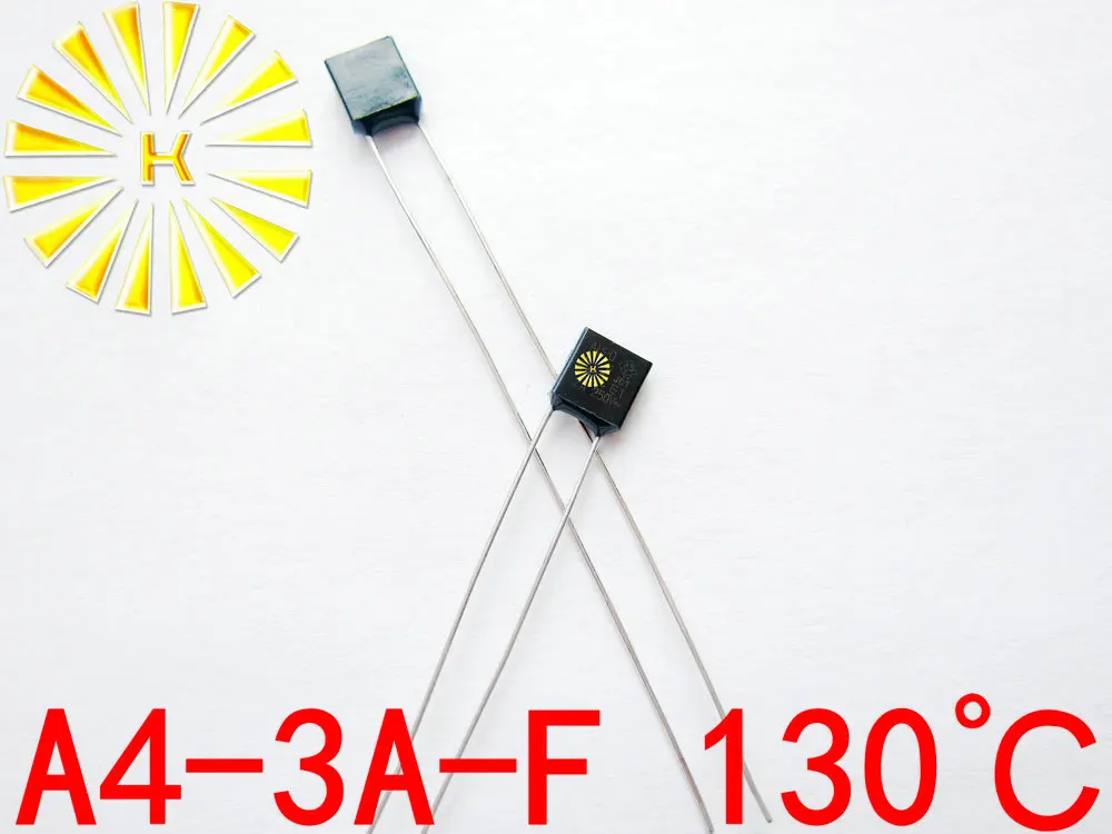 

100% Original A4-3A-F 130 degree Thermal Cutoff RH130 Thermal-Links 3A 250V Black Square Temperature Fuse x 100PCS FREE SHIPPING