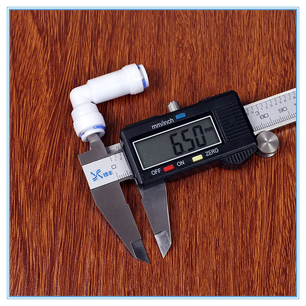 5PCS1/4 "-1/4" OD Rohr PE Rohrfitting Schlauch Ellenbogen Rückschlagventil Schnellkupplung Aquarium RO Wasserfilter Umkehrosmose System