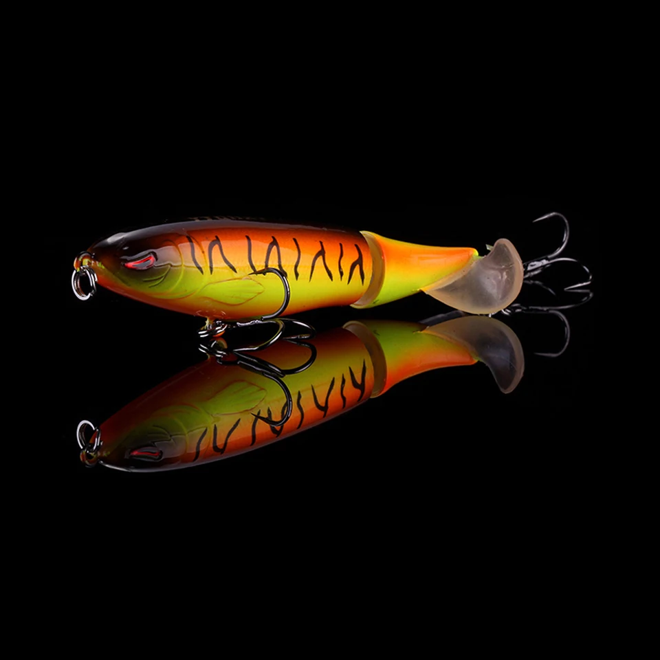 WALK FISH 1PCS Whopper 100mm 13.2g Artificial Topwater Fishing Lure Rotating Tail Wobblers Professional Pesca Isca