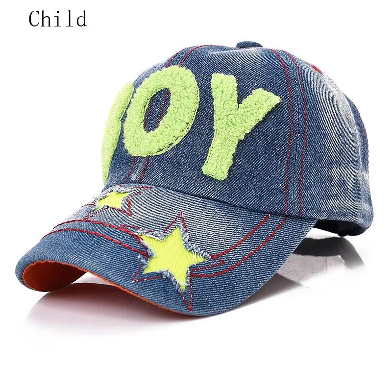 new arrive baseball cap denim baseball cap spring child cap   child sunhat family hat children cool cap