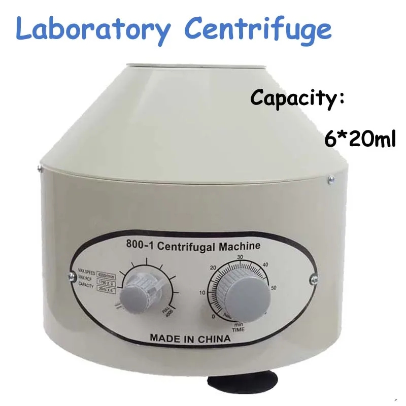 6x20ml Laboratory Centrifuge 110V/220V 4000rpm Desktop Electric Medical Lab Centrifuge Model 800-1