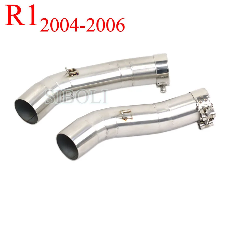 R1 Motorcycle Exhaust Middle Link Modified Pipe For Yamaha YZF-R1 2004 2005 2006 2007 2008 2009 2010 2011 2012 2013 2014